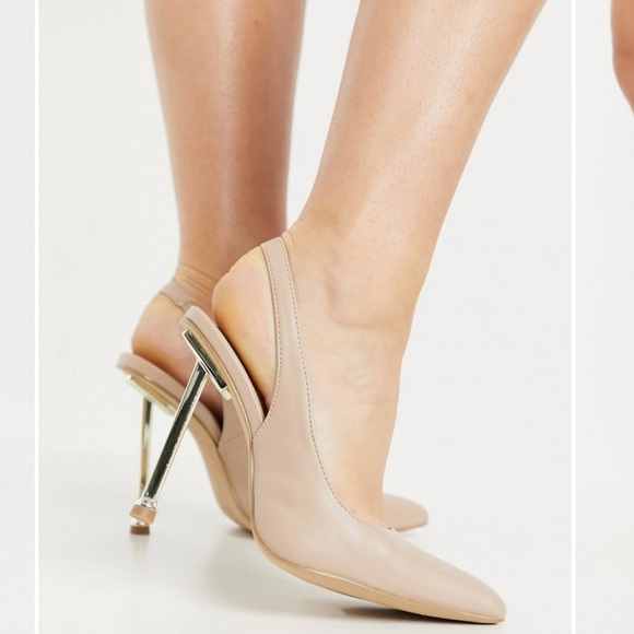 SOLD🔥 Simmi London Kegz Slingback Court Shoe in Beige size 9 - Picture 9 of 10